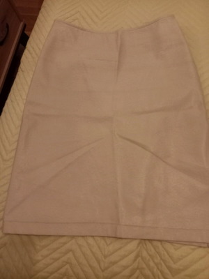 Women's leather skirt like new, size M, beige
