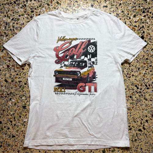 Volkswagen Golf GTI white t-shirt small-medium like new