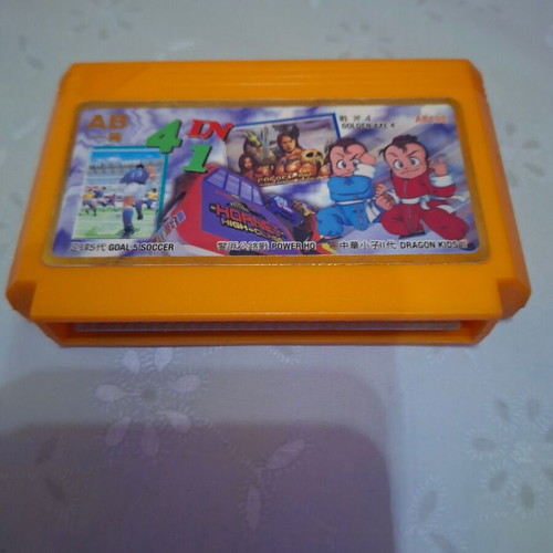 Famiclone 4 in 1 Multicart Arcade Game used for 8-bit consoles