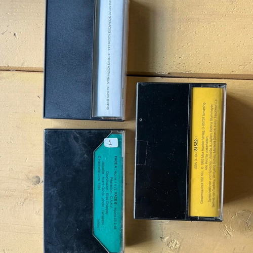 Cassette tapes used, pack of 4, language learning