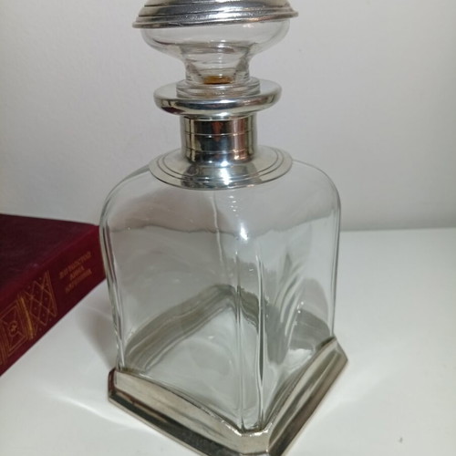 French luxury decanter for cognac and whiskey, Etain 95%
