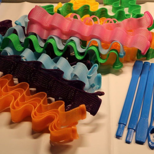 Curling rod set like new, 30 pieces, 45 cm stretchable