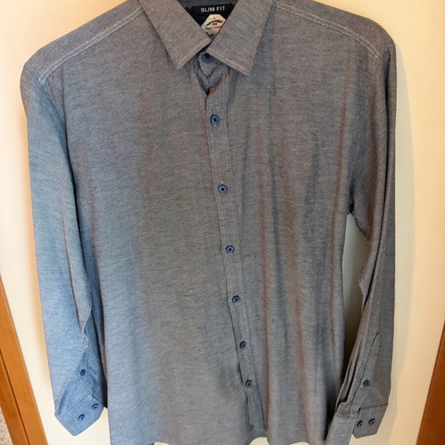 Pop Air gray dress shirt large like new