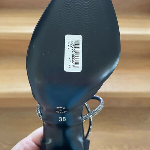 Black pumps with rhinestones new, size 38, heel 8.3cm