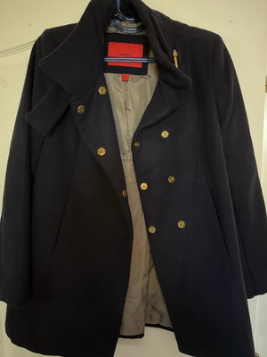 Mango coat used, navy, size M