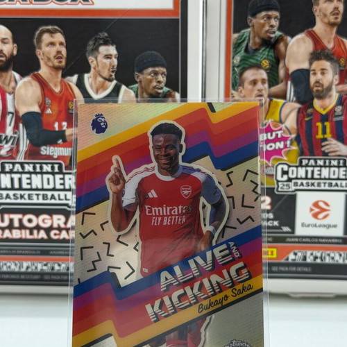 Bukayo Saka Topps Chrome PL 2025-26 Alive And Kicking Insert like new