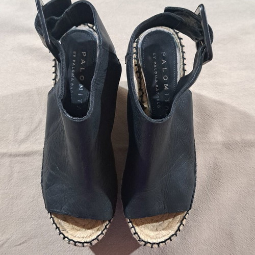 Paloma Barceló Palomitas leather platform sandals size 37 like new