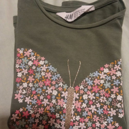 H & M khaki blouse used for 2-4 years old