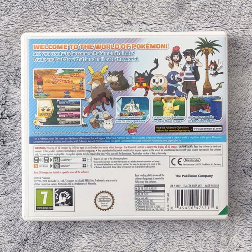 Pokemon Moon Nintendo 3DS μεταχειρισμένο με βιβλιαράκι