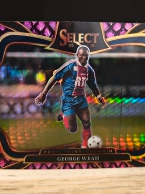 2025-26 Panini Select Ligue 1 George Weah Purple Dragon Scale card new