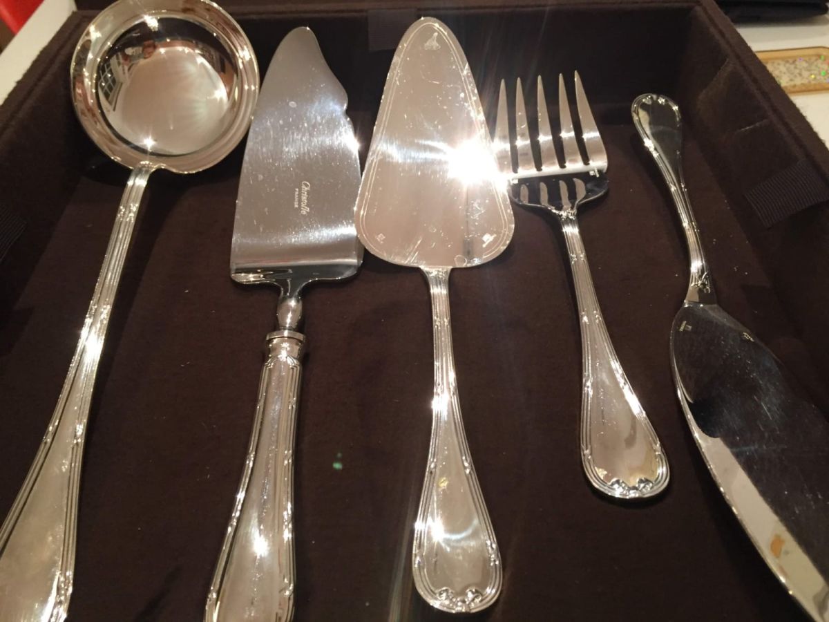 Rubans Christofle Flatware - Set Silverplate pcs pieces by 0