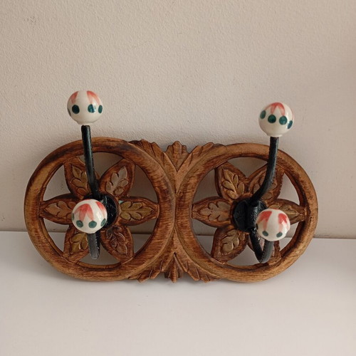 Wooden wall hanger handmade, used