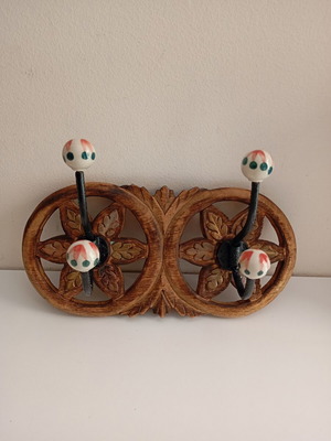 Wooden wall hanger handmade, used