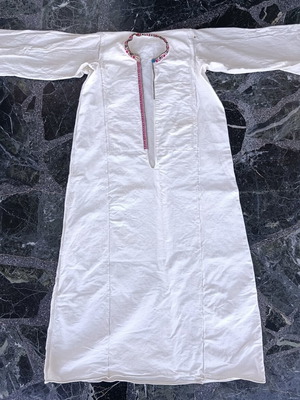 Traditional white shirt dress