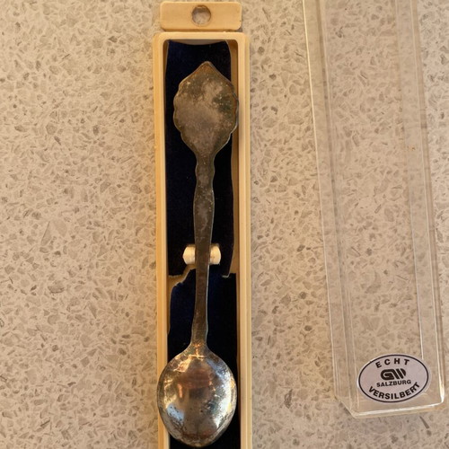 Vintage silver-plated souvenir spoon Wien Vienna Austria