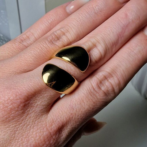 Wrap stainless steel ring 316L gold color new