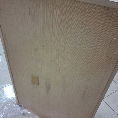 Bathroom furniture mirror new, beige with lamp and mechanism