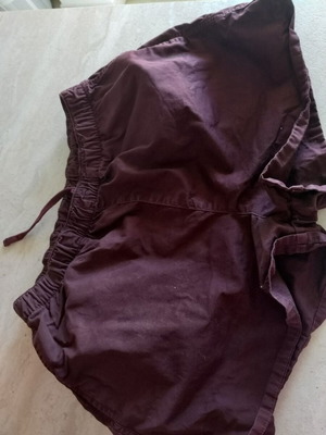 Mini shorts size S dark red organic cotton like new with pockets