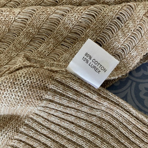 Knitted blouse like new, size M, beige with brown shades