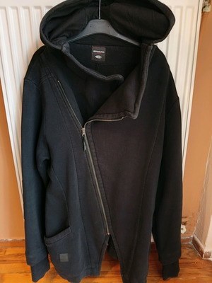 Edward oversized black hoodie zipper jacket used, size L