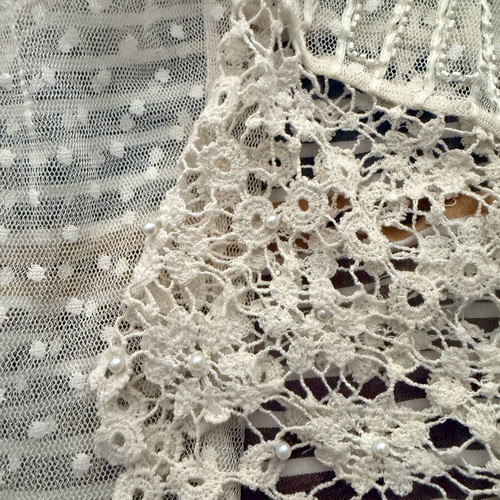 Zara top like new, small, white and beige