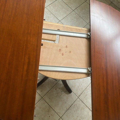 Wooden table used, classic extendable with additional wood