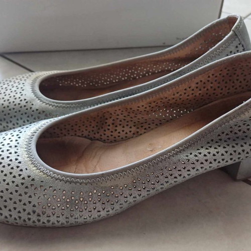 Comfortable Ballerinas Hispanitas in Silver Color