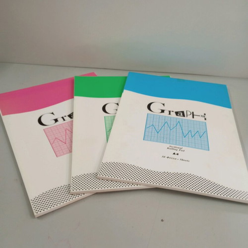 Millimeter graph pads new, pack of 3 A4 international