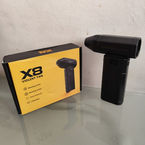 Rechargeable Air Blower X8 Violent Fan new with LED light and battery display