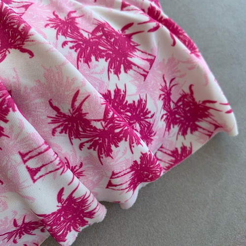 Pretty Me pink palm tree bikini set like new