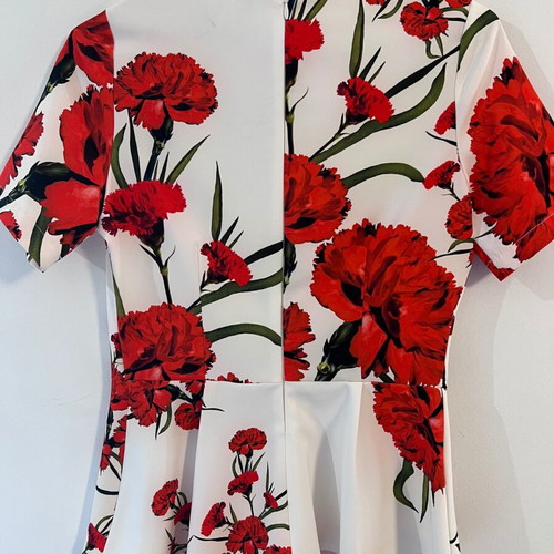 Imperial Italy floral peplum top size S like new