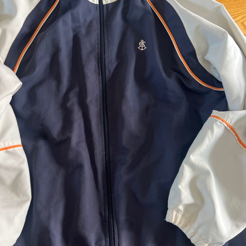 Explorer Navigator vintage men's windbreaker jacket blue and ecru XL