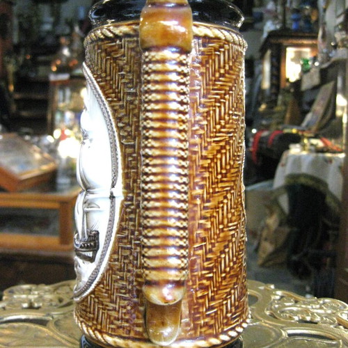 Faience jug used with beautiful decoration