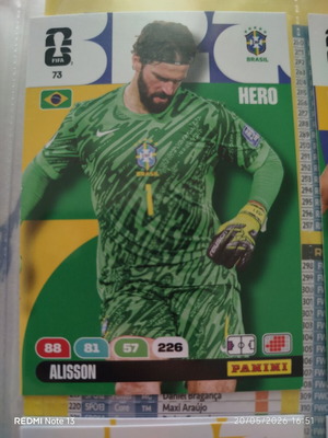 Panini Adrenalyn XL FIFA World Cup 2026 Hero Alisson Becker κάρτα σαν καινούργιο