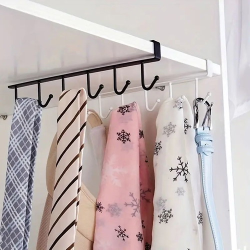 Hanging Rack with 6 Hooks for Kitchen Shelf, New, Iron