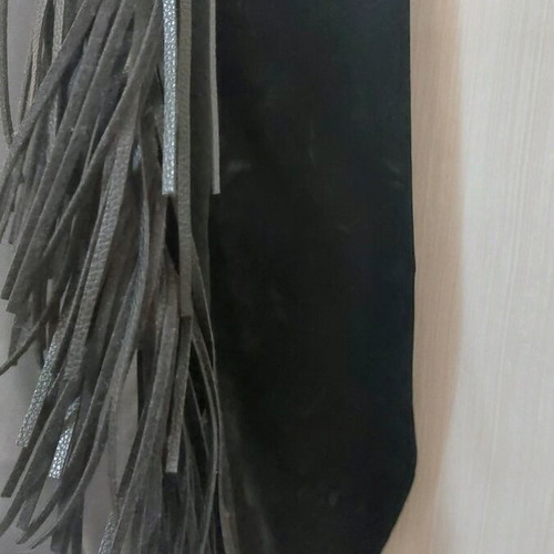 Victoria’s Secret shoulder bag used, black with fringes