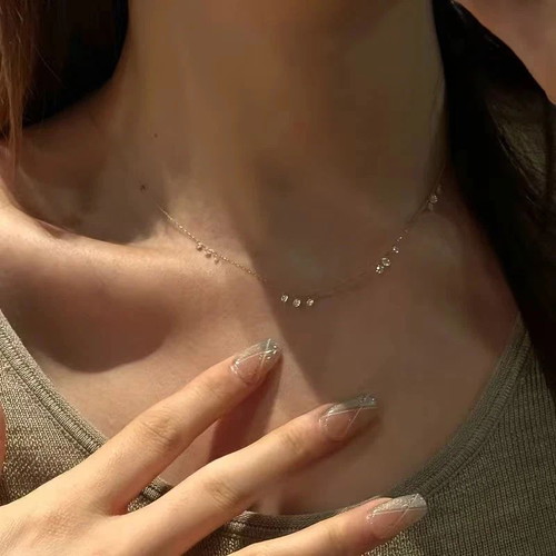 18K Gold Plated Crystal Necklace for Women