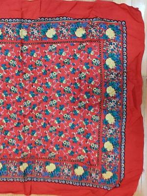 Square scarf like new, red, 68×68cm, versatile bandana style