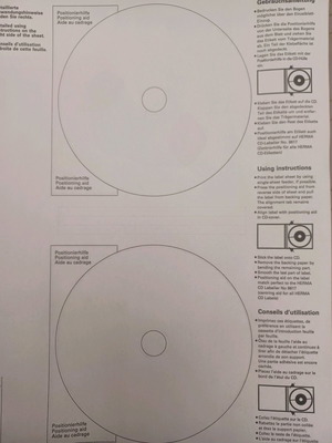 Αυτοκόλλητα για CD-DVD καινούργια, 40 διπλά για εκτύπωση και κόλληση