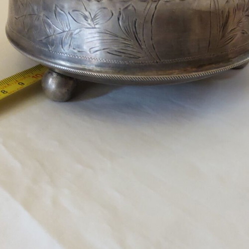 Silver sugar bowl Tsarist era authentic with hallmarks like new