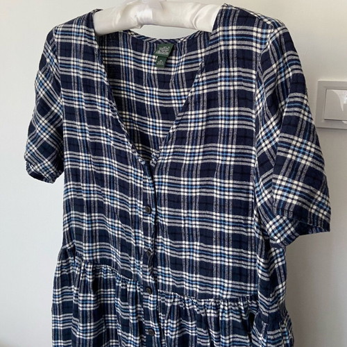 Plaid Flannel Babydoll Dress like new, size XS