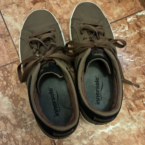 Lonsdale men's shoes used, leather, size 46 brown with laces