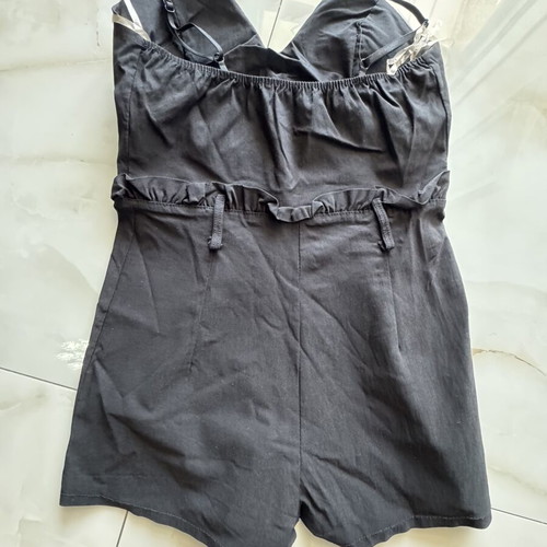 Shorts dress black used, elastic waist, size S