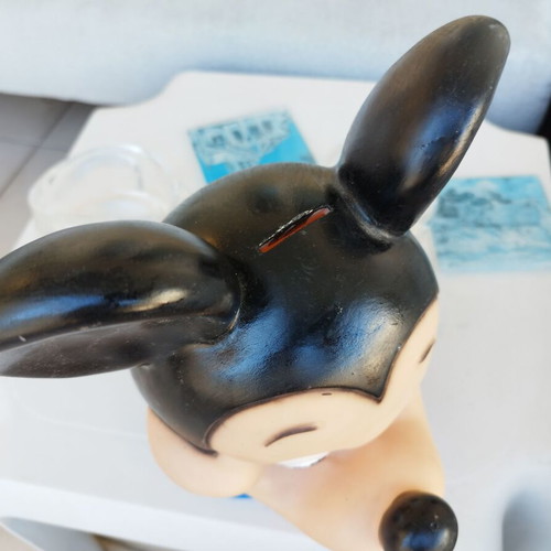 Plastic Mickey Mouse vintage piggy bank used 1971
