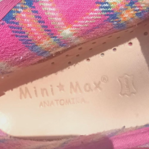 Mini Max anatomical winter slippers for girl size 26 like new pink multicolor