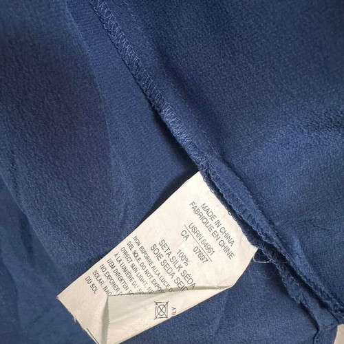 Silk shirt Benetton like new, dark blue, size 42