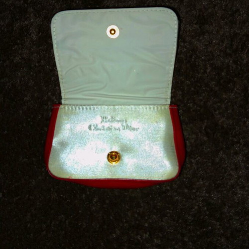 Christian Dior wallet like new, beige with red accents