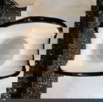  Ασπρόμαυρο βάζο      J. Słuczan Orkusz Glassworks Poland Art Glass Black & White Vase