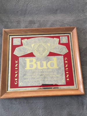 Κάδρο Bud μεταχειρισμένο, αυθεντικό με καθρέφτη και ετικέτα