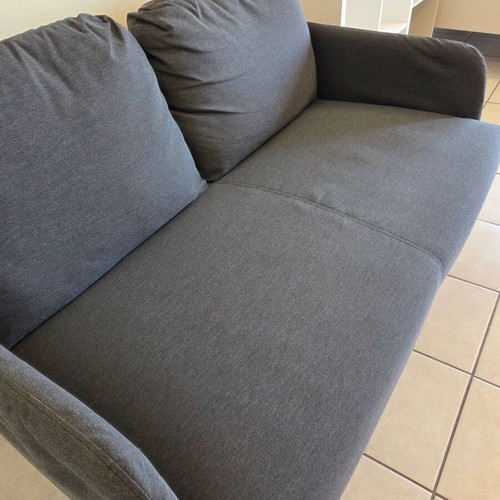 Ikea two-seater sofa dark gray like new